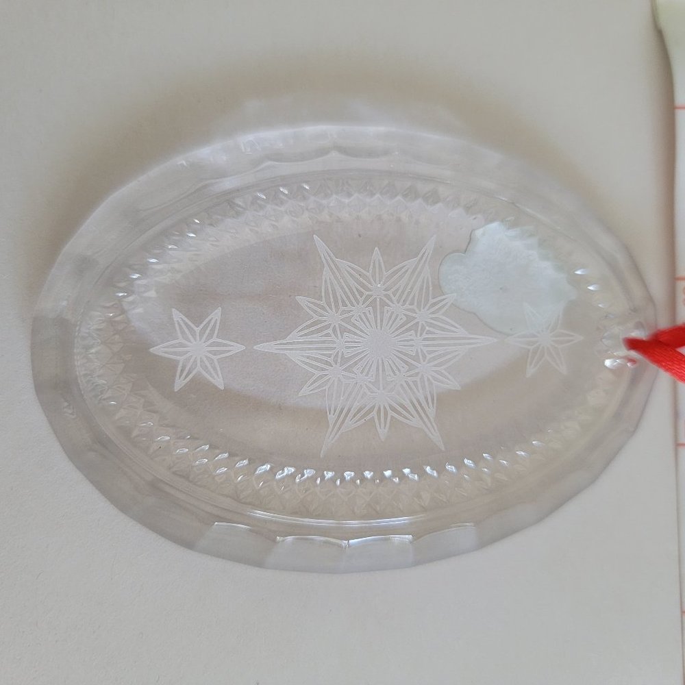 Waterford Crystal 3.5" Oval Snowflake Ornament